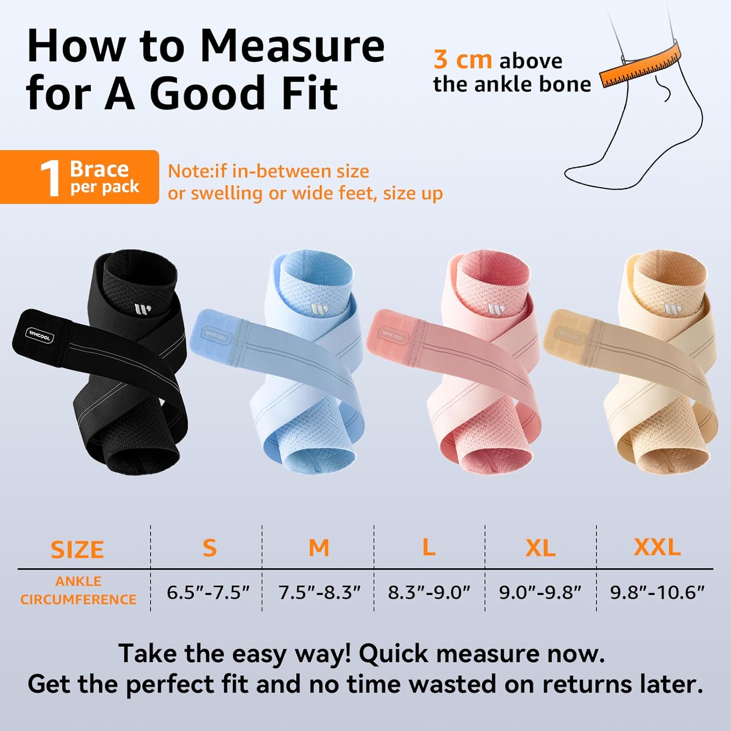 Flat Knitting Ankle Brace For Women&Men, 7-Zone Dynamic Compression Sleeve w/Flex Strap,Foot Support For Sports, Sprained Ankle, Achilles Tendonitis, Plantar Fasciitis Relief(Pack of1)L, Black - Image 6