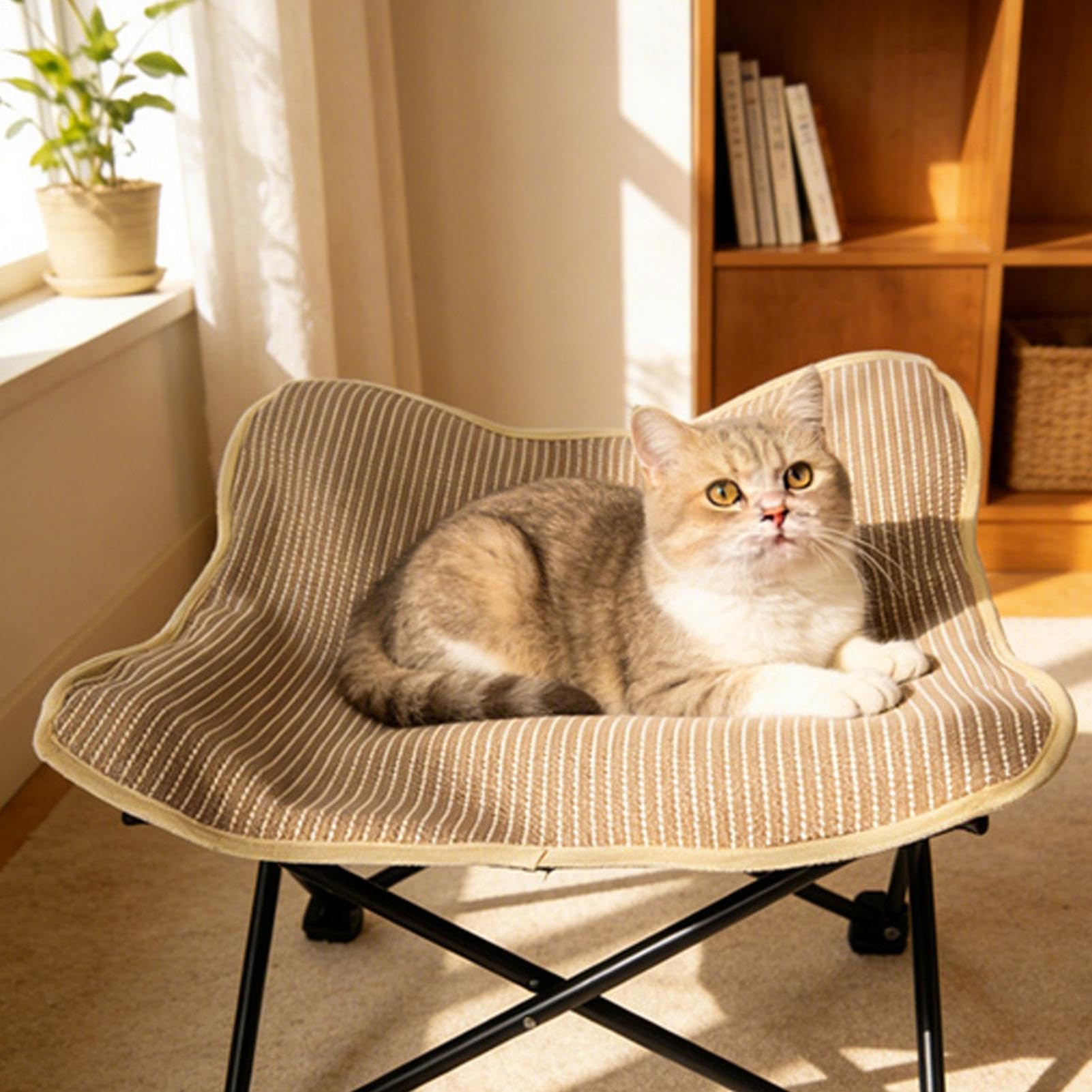 Tumbona para gatos, resistente a los arañazos, ahorra espacio, silla rascadora para gatos, para gatitos pequeños, medianos y grandes, jardín, patio, interior y exterior