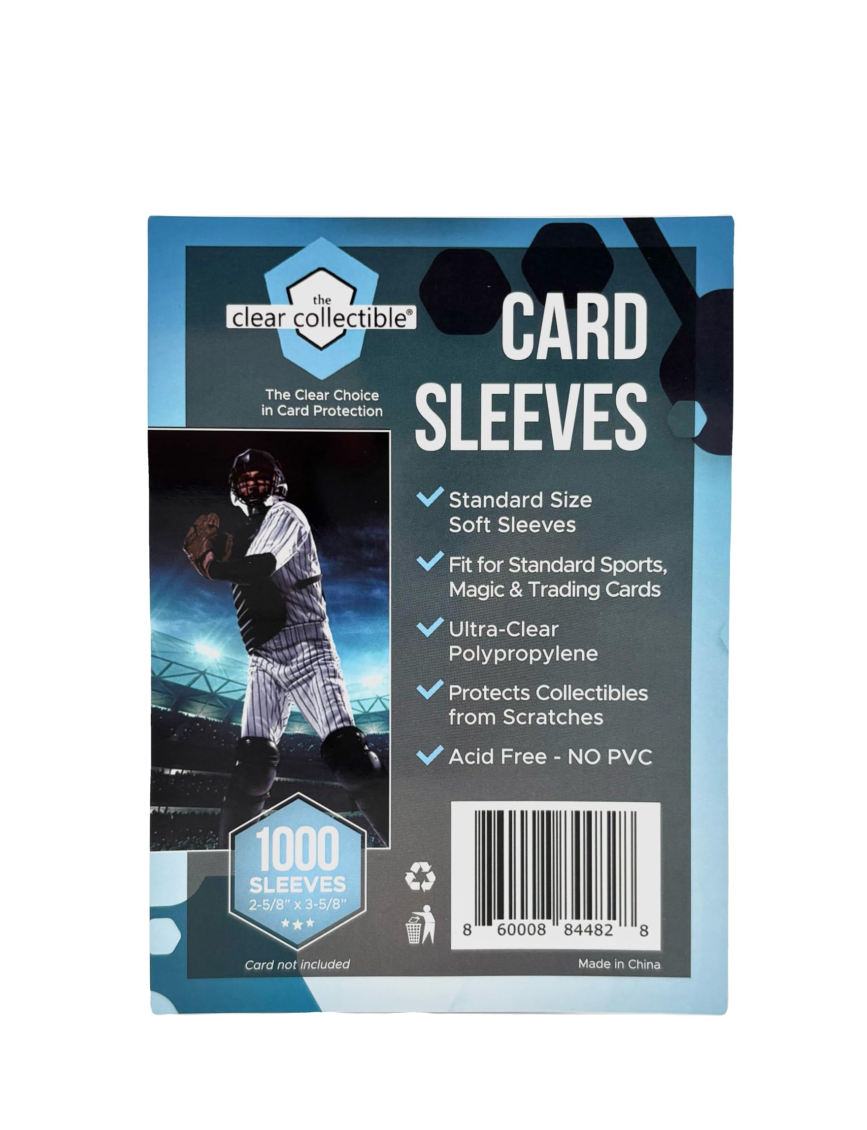 Penny Sleeves for Trading Cards 1000 Count Clear Trading Card Sleeves for Baseball Football Basketball Soccer Pokemon and