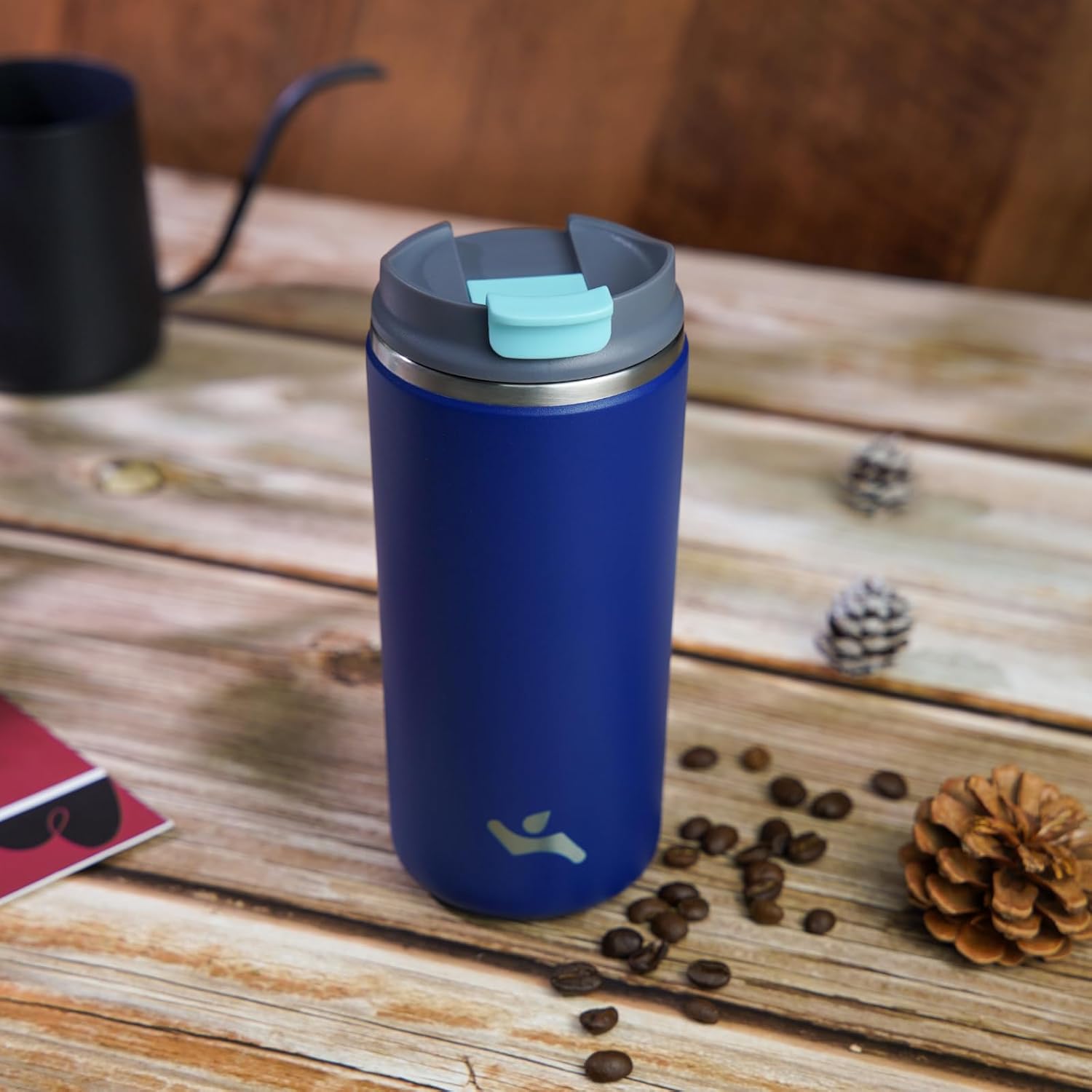 Tumbler with Lid, 12 oz Travel Coffee Mug Double Wall Vacuum Stainless Steel Thermal Metal Cup Insulated Water Bottle,Sapphire - Image 5