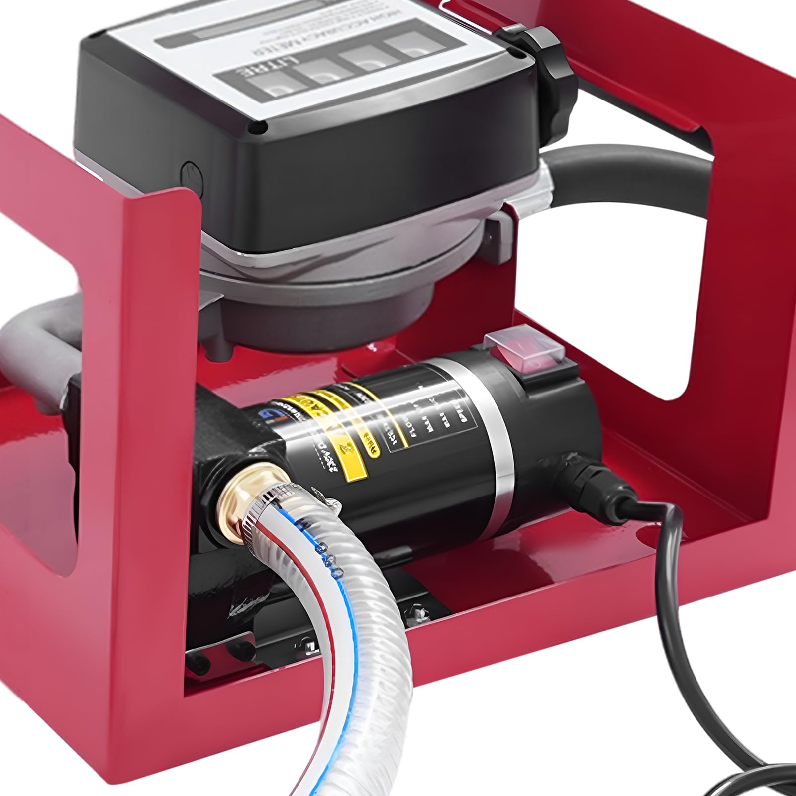 Bomba de aceite para calefacción, bomba diésel con pantalla, 200 W, bomba de aceite eléctrica de 50 l/min, interruptor de tres etapas, bomba de extracción de aceite con manguera y pistola de