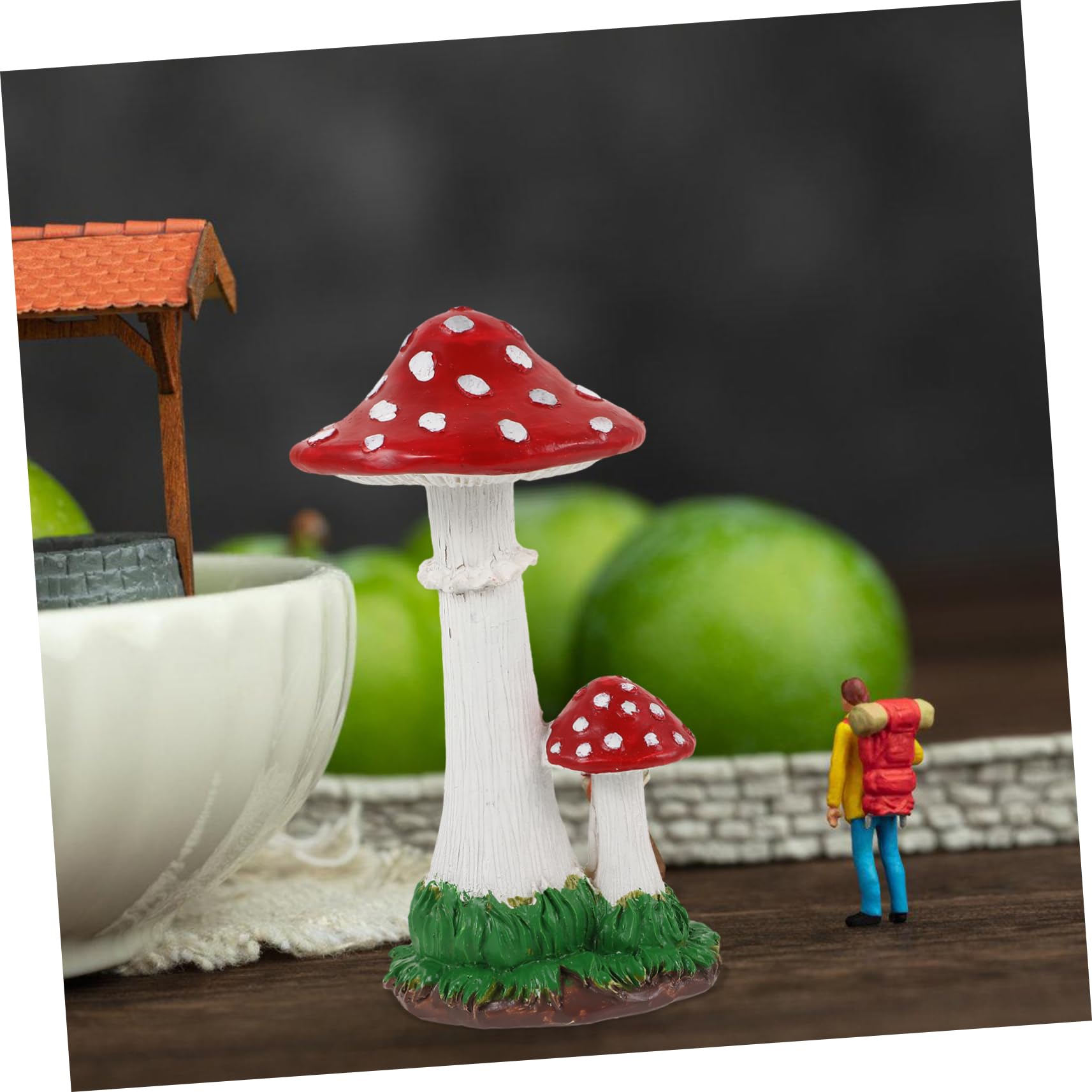 STOBOK 4stücke Mushroom Ornament Gartenfigur Aus Resin Dekorative Pilzstatue Für Außenbereich Für Garten Und Landschaftsgestaltung Niedliche Gartendekoration Für Sammler