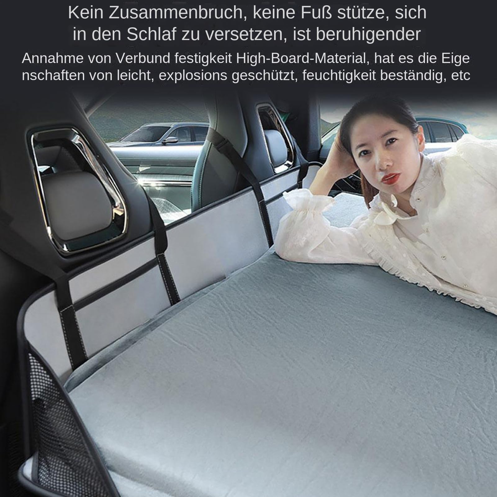 Auto-Rücksitz-Matratzen-Verlängerungsplatte, faltbares Auto-Rücksitz-Klappbett zum Schlafen