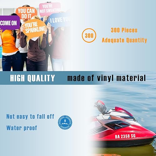 Vista 321 de Calcomanías de letras, 300 piezas, 30 hojas, vinilo autoadhesivo, impermeable, números de buzón, alfabeto para buzón, ventana, puerta, letrero, Negro