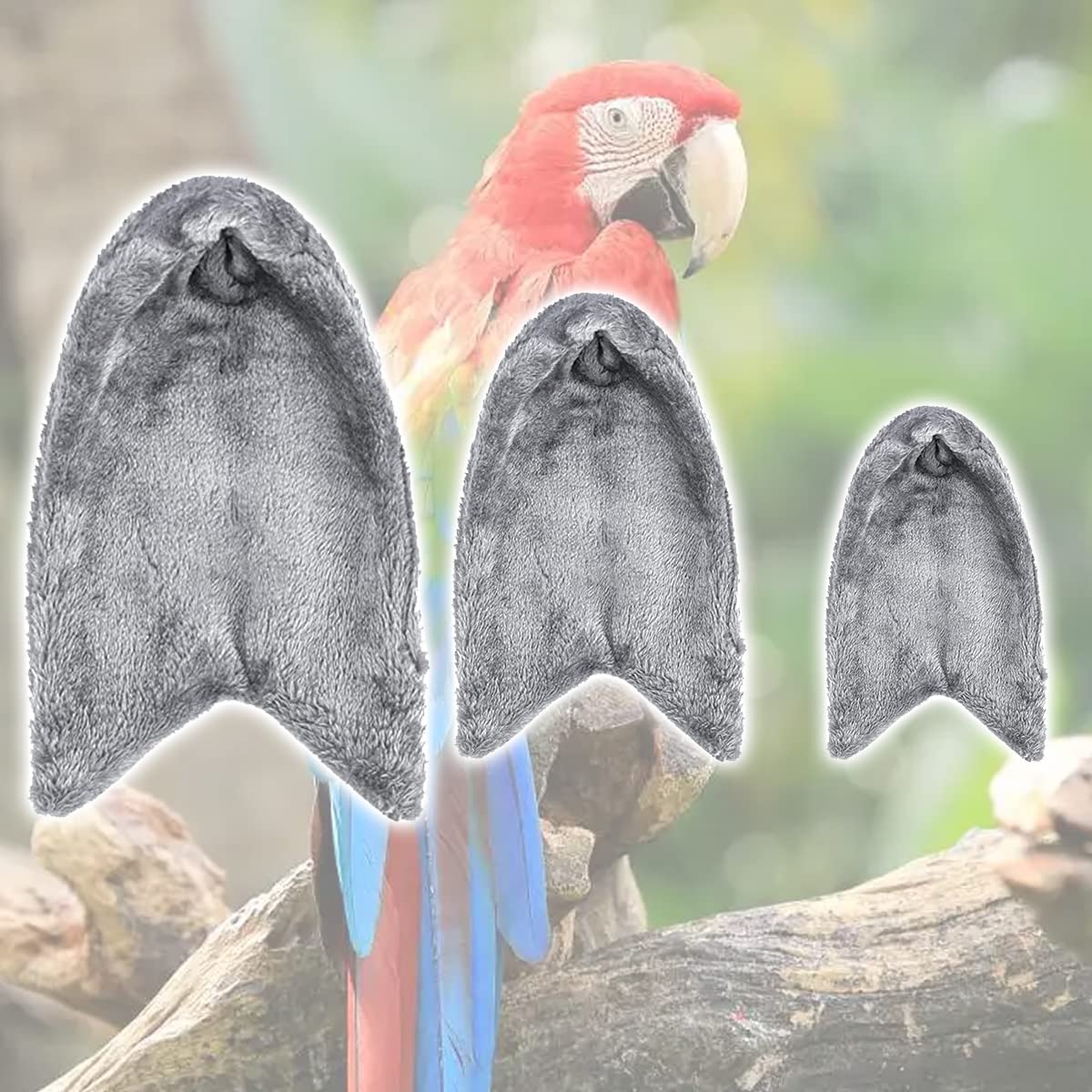 Comfort Corner Fleece Bird Blanket,1PC Winter Warm Parrot Cage Snuggle Hut,Cage Bird Nest Parrot Bed for Parakeet Cockatiel Parrots Cockatiels (M, Grey) — view 4