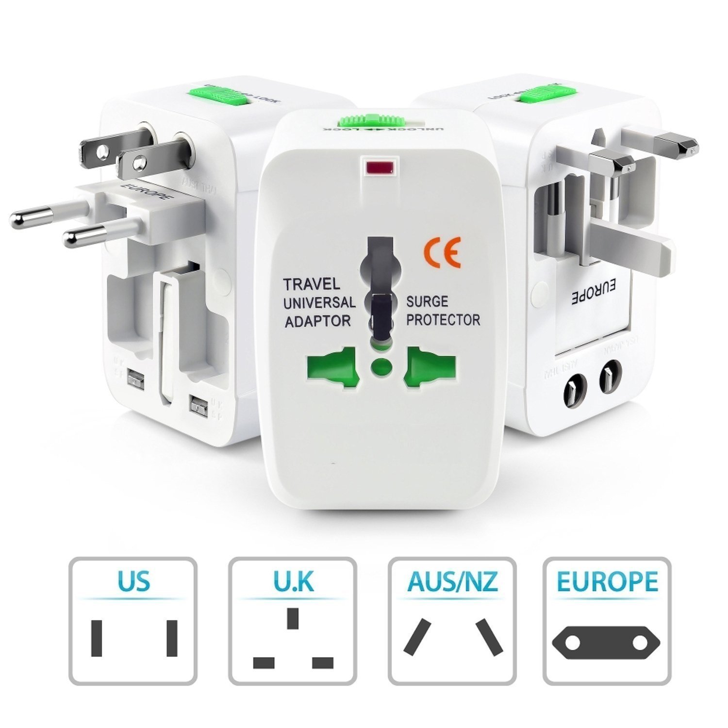 Technotech Universal for Travel Charger Adapter Plug - (White)