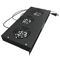 Vista 9 de Ventilador de montaje en rack – Sistema de refrigeración de servidor de 3 ventiladores – Panel de gabinete de montaje en rack de 1U de 19 pulgadas