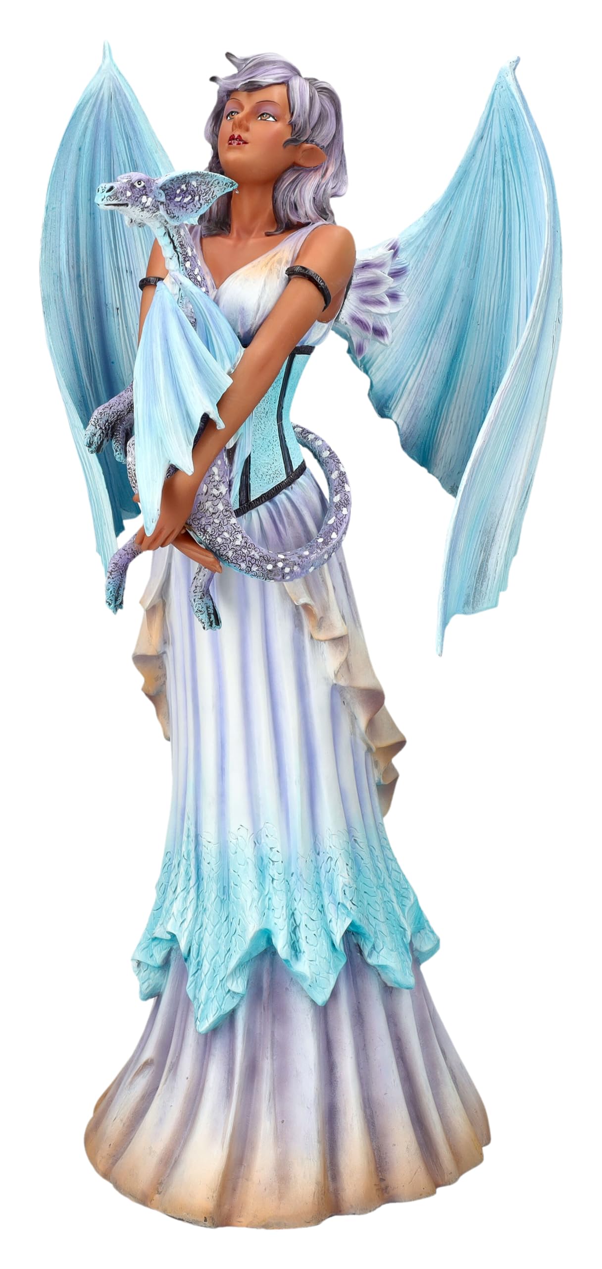 Statue ange Amy Brown et son dragon gardien, un cadeau féerique de 42 cm pour rêver