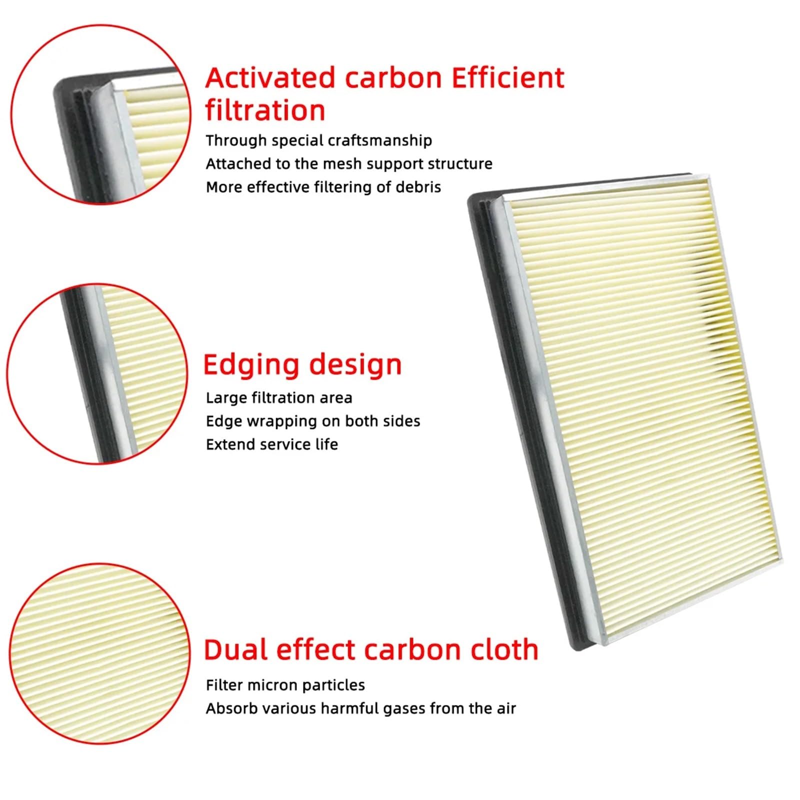 Filtro De Aire Cabina Para Motor De Coche, Compatible Con Saab 9-2X (años 2005 A 2006), Fibra De Carbono CA4309, 16546-0Z000, 16546-70J10, 16546-V0100 Filtro de aire Polen Biofuncional(10pcs)