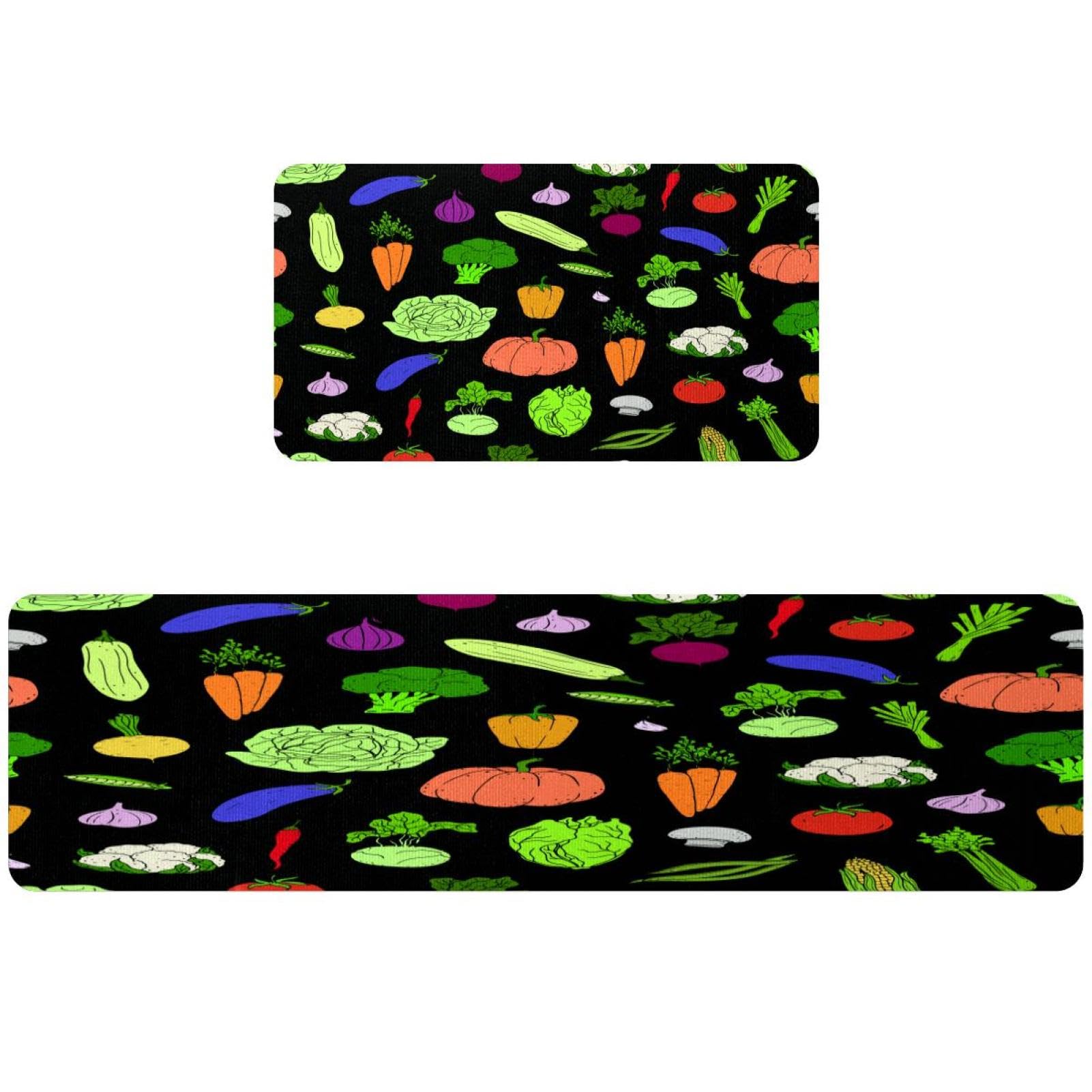 Tapis de cuisine absorbant lavable et sain avec envers antidérapant
