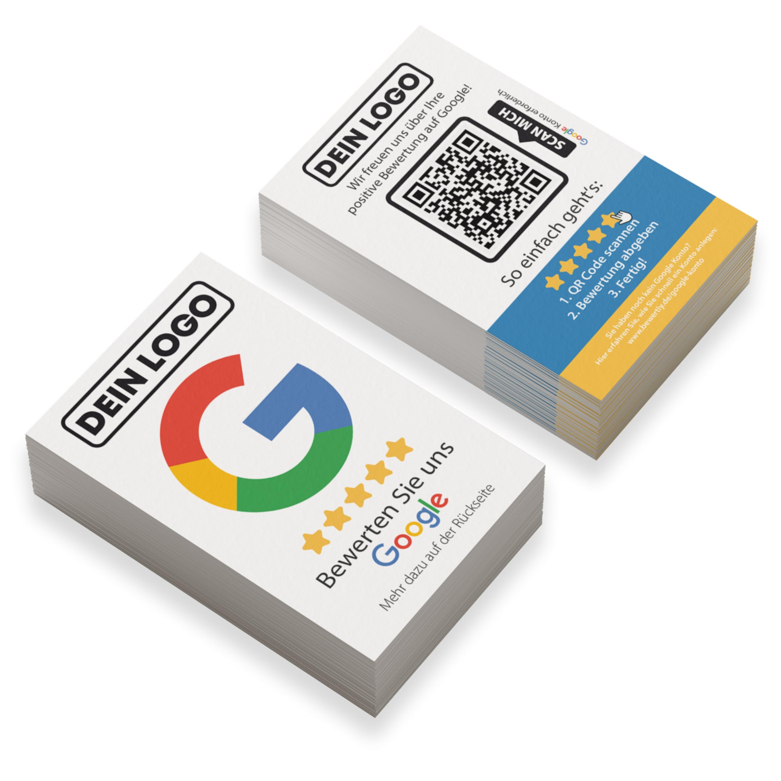 Google Bewertung Visitenkarte im Kreditkartenformat – Sofortige Bewertungen per QR-Code, Personalisierbar, Steigern Sie Ihr Kundenfeedback (100)