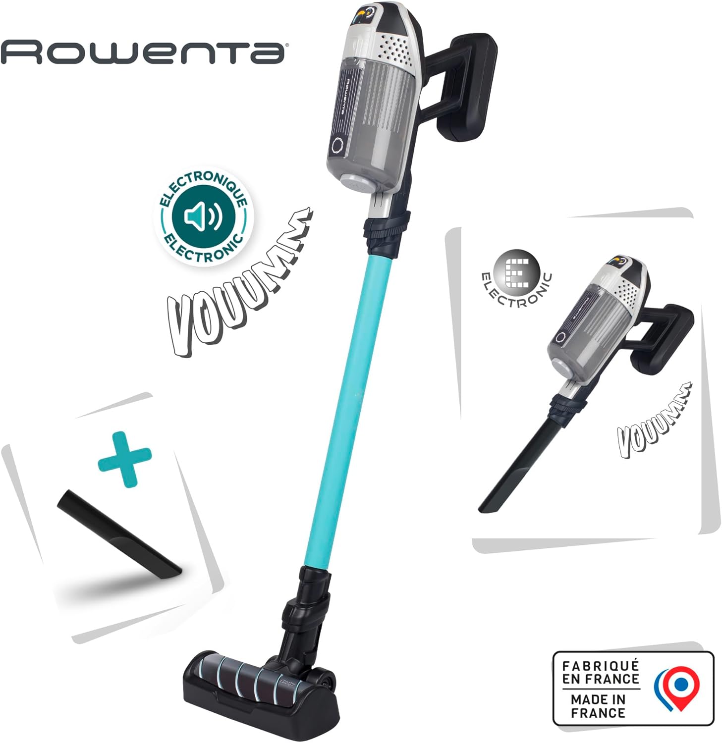 Smoby Rowenta X Force Flex showing stick and handheld modes