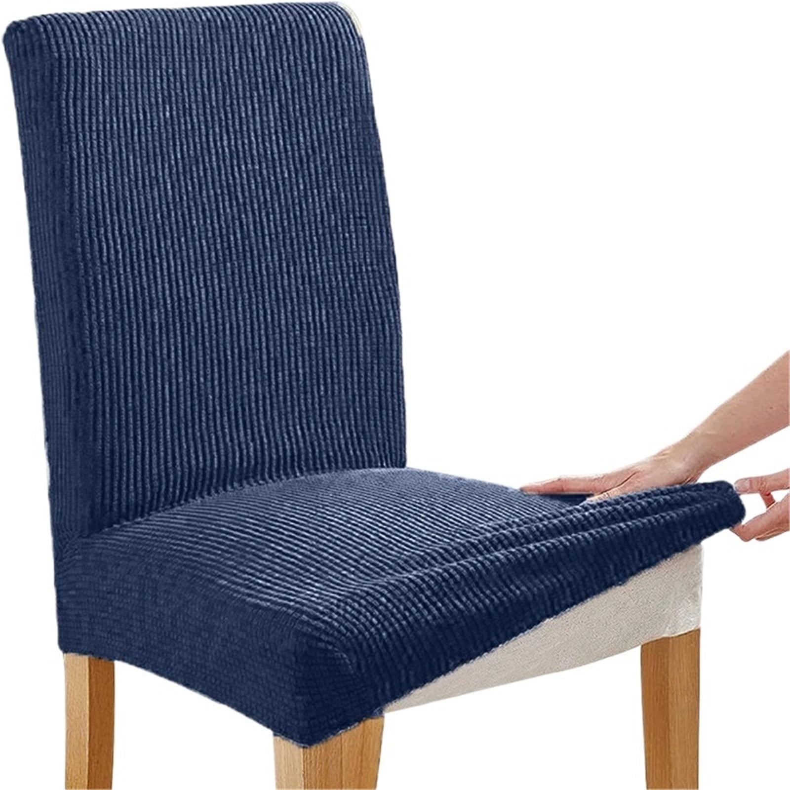 RYQZHHY Chair Cover Corn Kernel Fabric Chair Cover Stretch Long Back Covers Jacquard Dining Room Seat With