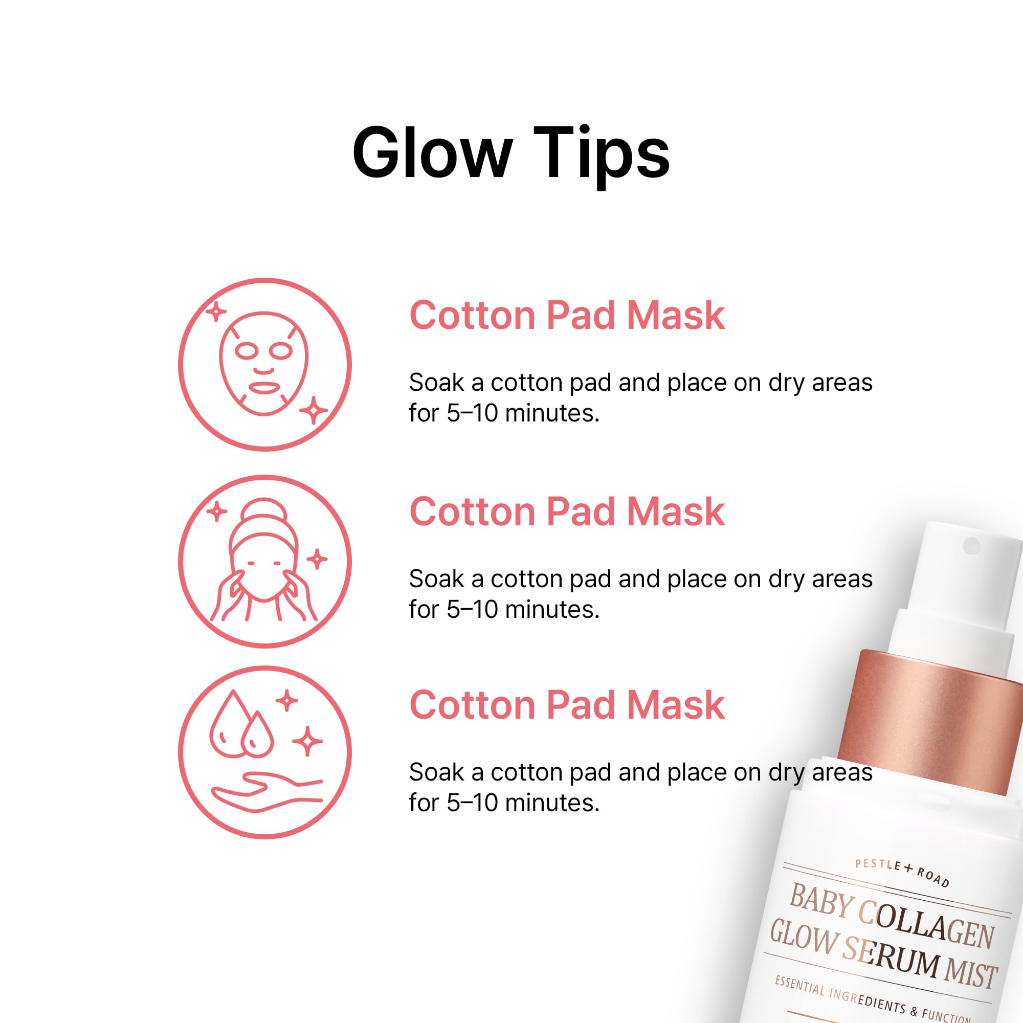 PESTLO T3 Baby Collagen Glow Serum Mist per tutti i tipi di pelle con collagene vegano e ingredienti che migliorano l'elasticità e la lucentezza, 50 ml (1,69 Fl Oz)