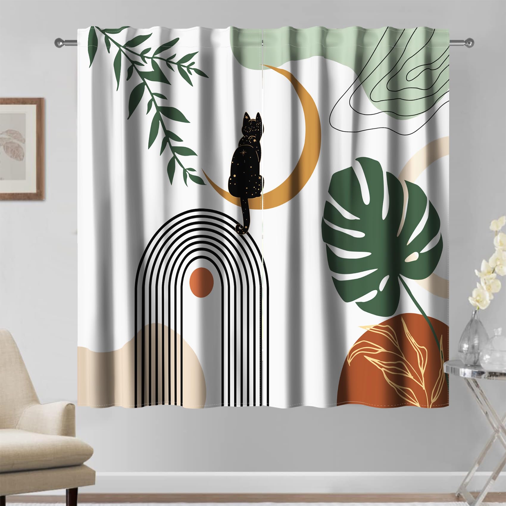Rideaux modernes d'art bohème rétro 132x214cm finitions haut de gamme