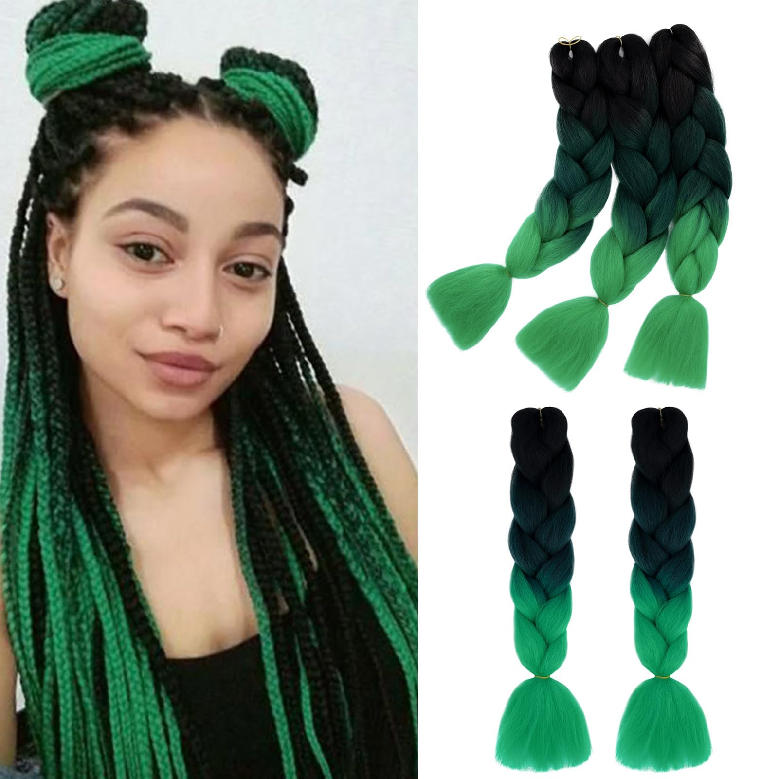 60cm Extensiones de Pelo Trenzas Africanas Castaño Oscuro Extensiones para Trenzas Africanas 1 pcs 100g Kanekalon Pelo para Trenzas Africanas Sintetico Extensiones de Trenzado Cabello Braiding — view 75