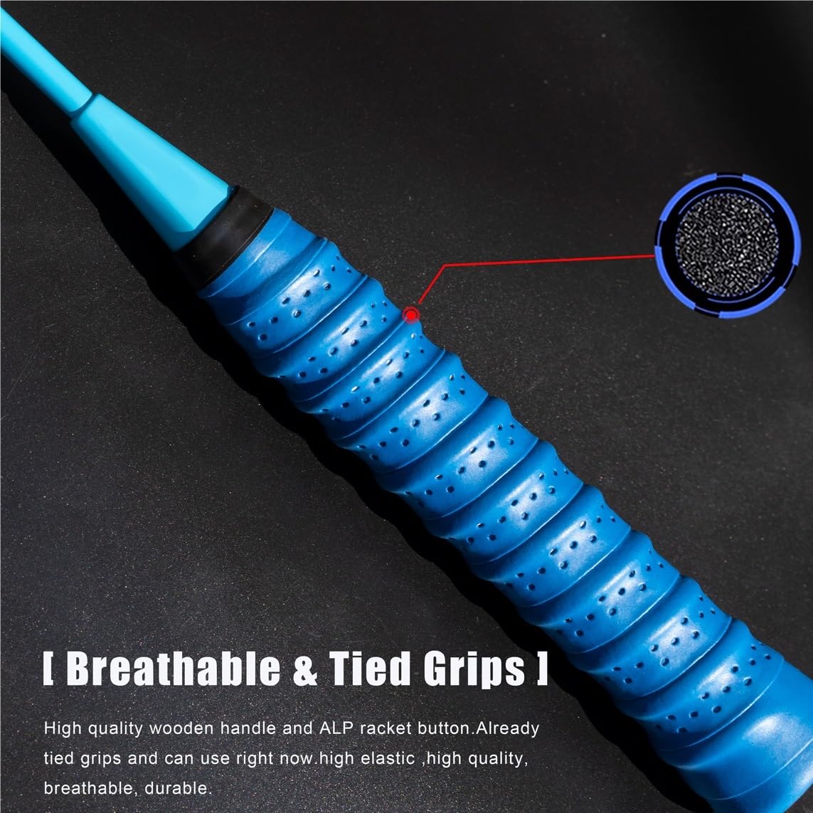 Badminton Set Colores mezclables Raqueta de bádminton Fibra Carbono Ataque Máx. 28 Libras