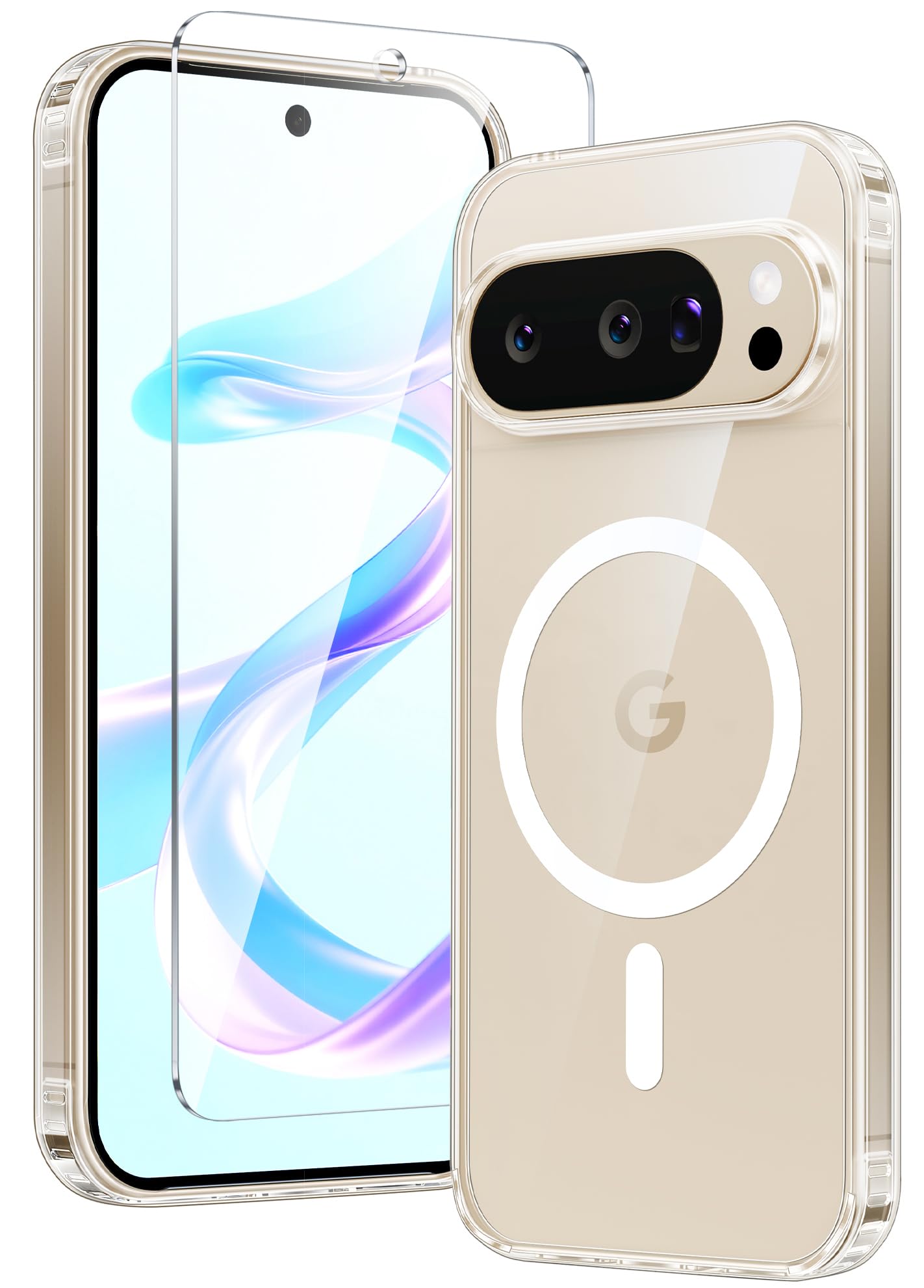 FNTCASE for Google Pixel 10 Case: Pixel 10 Pro Case Google 9/9 Pro Magnetic Clear Slim PhoneCase | Anti-Drop Shockproof Scratch Protective Thin Transparent Crystal Cell Phone Cover(Clear)Recycled Claim Standard BlendedGlobal Recycled StandardGlobal Recycled StandardGlobal Recycled Standard