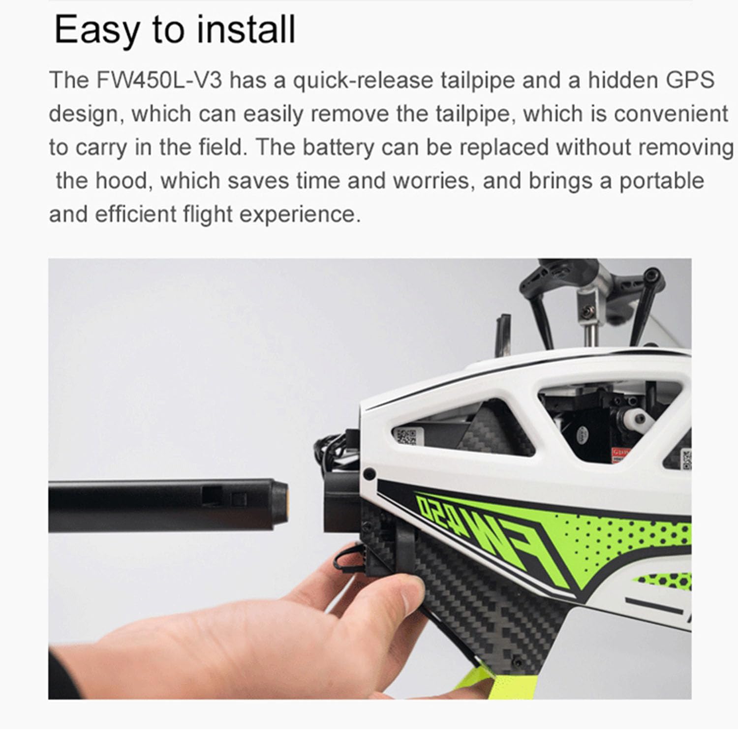 RTF FW450L V3 Helikopter Spielzeug RC Smart Drohne GPS Auto-Aerobatik EIN-Knopf-Rückkehr