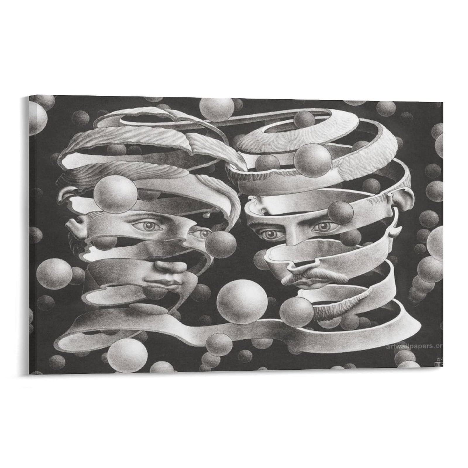 HUIHUO MC Escher Posters Famous Dutch Print Painting On Canvas Wall Art Poster Scroll Picture Print Walls Decor Home Posters 12x18inch(30x45cm)