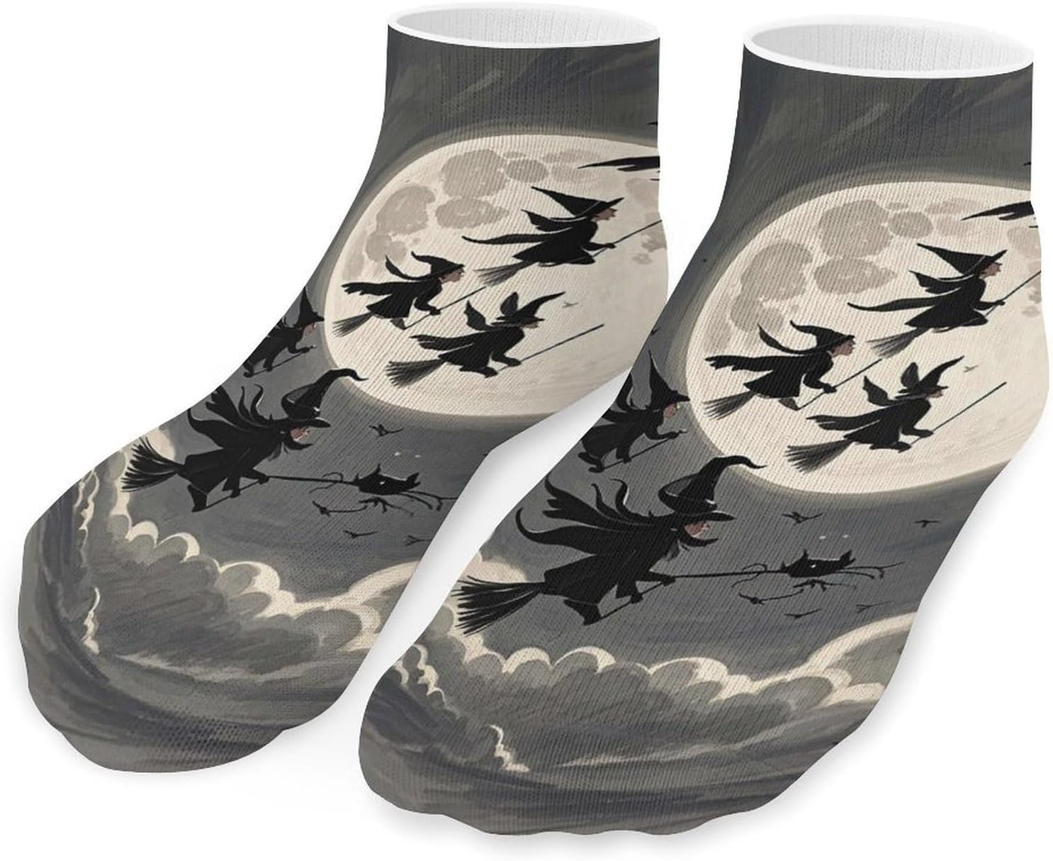 5 Pairs Witches Gather Ankle Socks Breathable Low Cut Short Socks