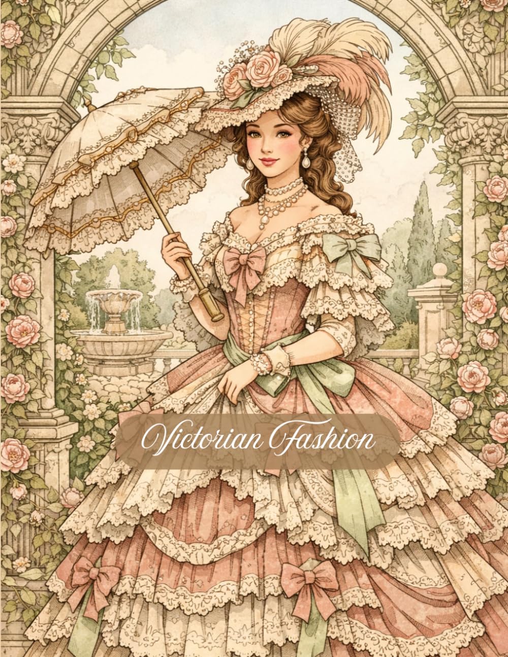 Victorian Fashion Coloring Book: An Intricate Adult Coloring Book featuring Vintage Gowns, Lace Dresses, and Historical Elegance for Stress Relief