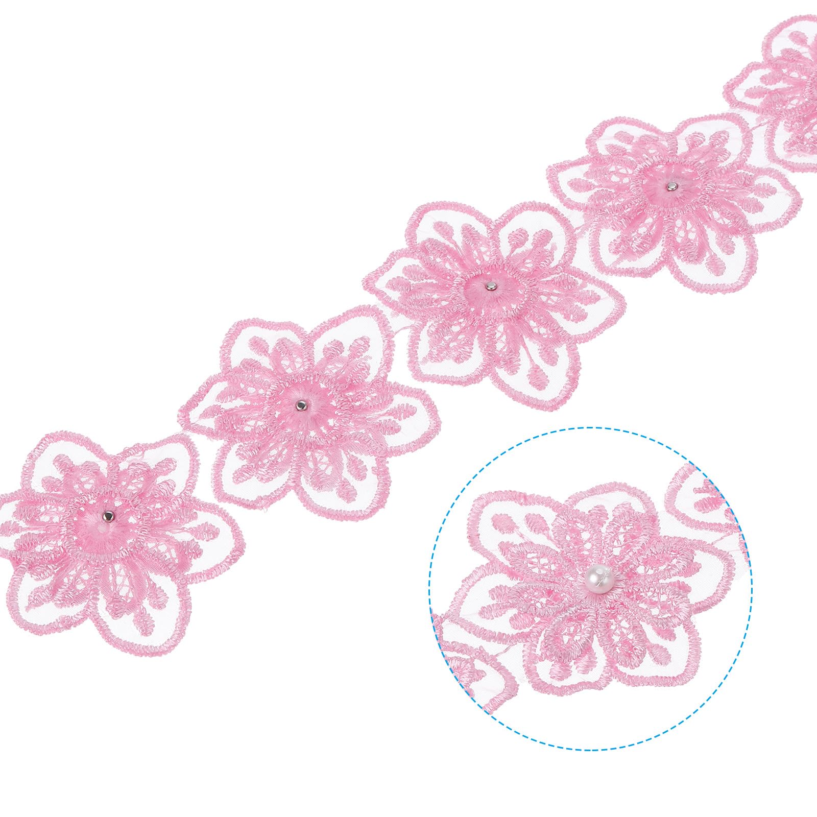 PATIKIL 1 Yards Flower Trim Ribbon - Image 4