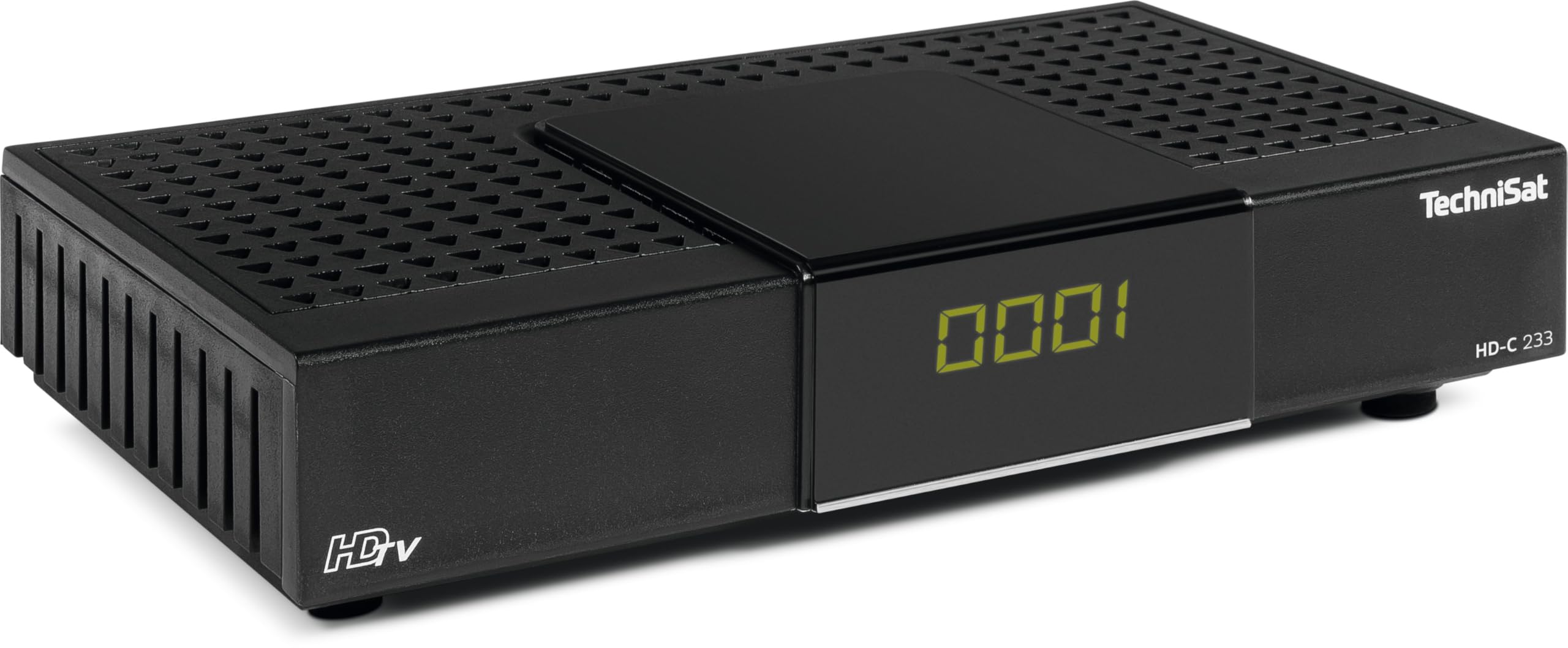 TechniSat HD-C 233 Récepteur HD pour télévision numérique par câble (HDTV, DVB-C, HDMI, SCART, USB 2.0, RF in, EPG, télécommande) Noir