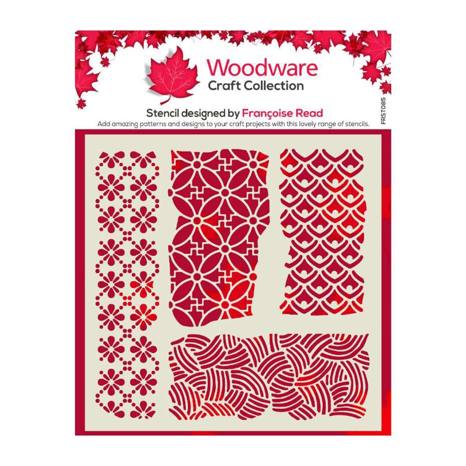 Creative Expressions Cream Woodware Organic 6 In X 6 In Stencil, 6 X 6 In