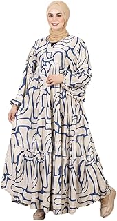 عباية للنساء من عالم شوب، مصنوعة من القطن والفيسكوز، متوفرة بمقاسات متعددة، بتصميم كاجوال مريح للمنزل والخارج