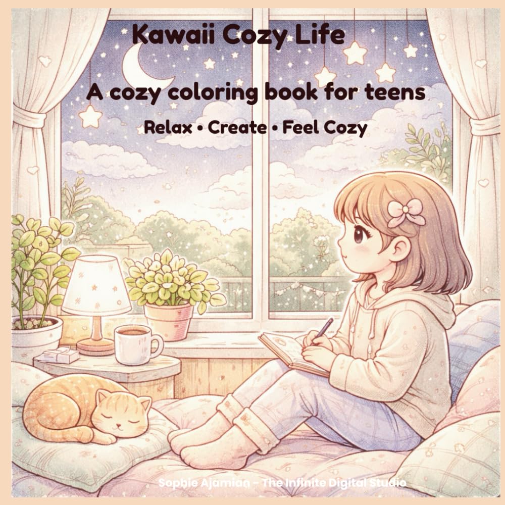 Kawaii Cozy Life: A cozy coloring book for teens - Relax Create Feel Cozy (The Minis Coloring Series)