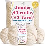 Chunky #7 Knitting/Crochet Yarn (3 Pack) Light Pink | Polyester Soft Velvet Chenille Finger Yarn - 27yd 226g 8oz Bulky/Jumbo for Blankets, Amigurumi, and Crafting | Holiday Gifts