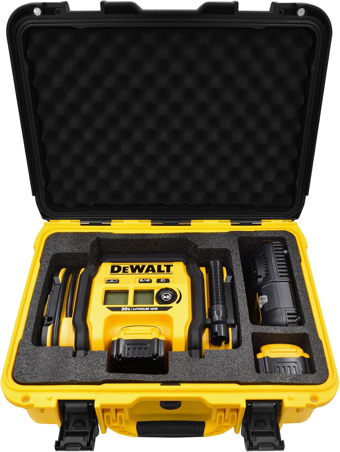 Air Compressor Case for DEWALT 20V MAX Tire Inflator DCC020IB - Waterproof, Dustproof, Shockproof Air Pump Hard Storage Carrying Bag for DEWALT Tools, Battery & Charger - Case Only