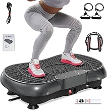 HomeFitnessCode Vibrationsplatte mit Bluetooth - Vibrationsgerät mit 99 Intensitätsstufen + 5 Vorprogramm Fitnessgerät Zuhause für Gewichtsabnahme Muskelaufbau Ganzkörpertraining