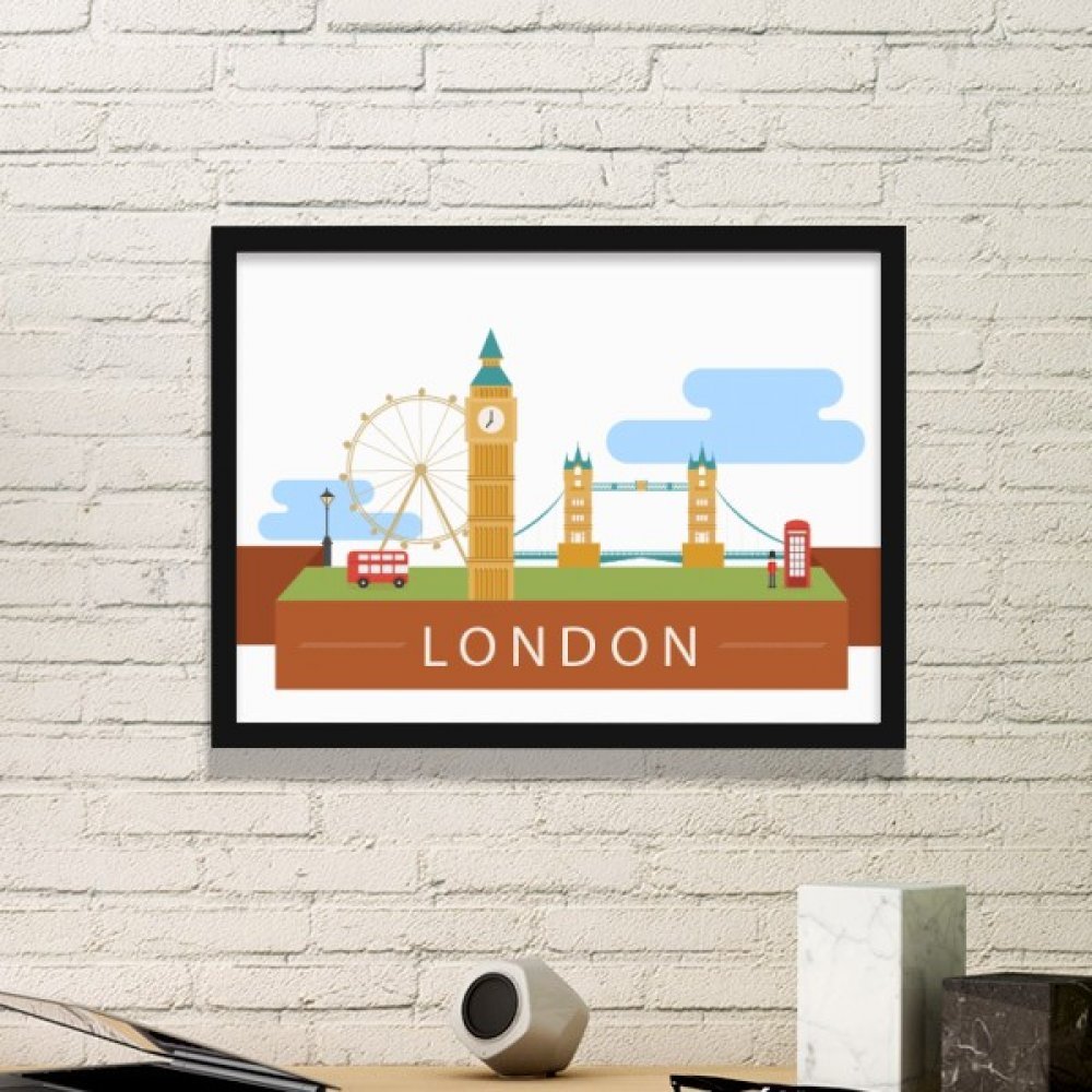 Décoration murale Big Ben pour salon moderne et stickers Londres noirs