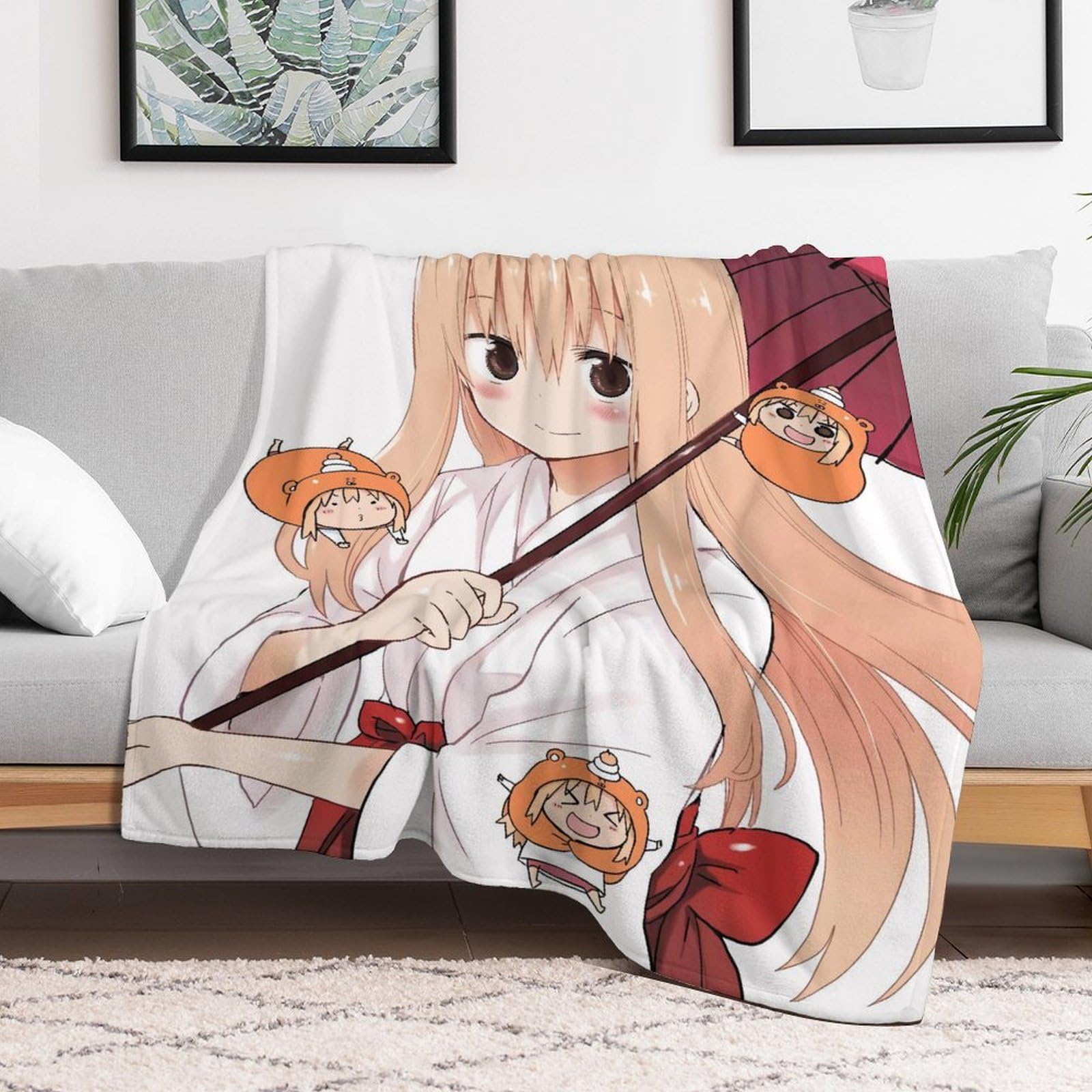 干物妹!うまるちゃん ラウンドブランケット グッズ 干物妹うまるちゃん ラウンドブランケット グッズ うまるが家でかぶっ