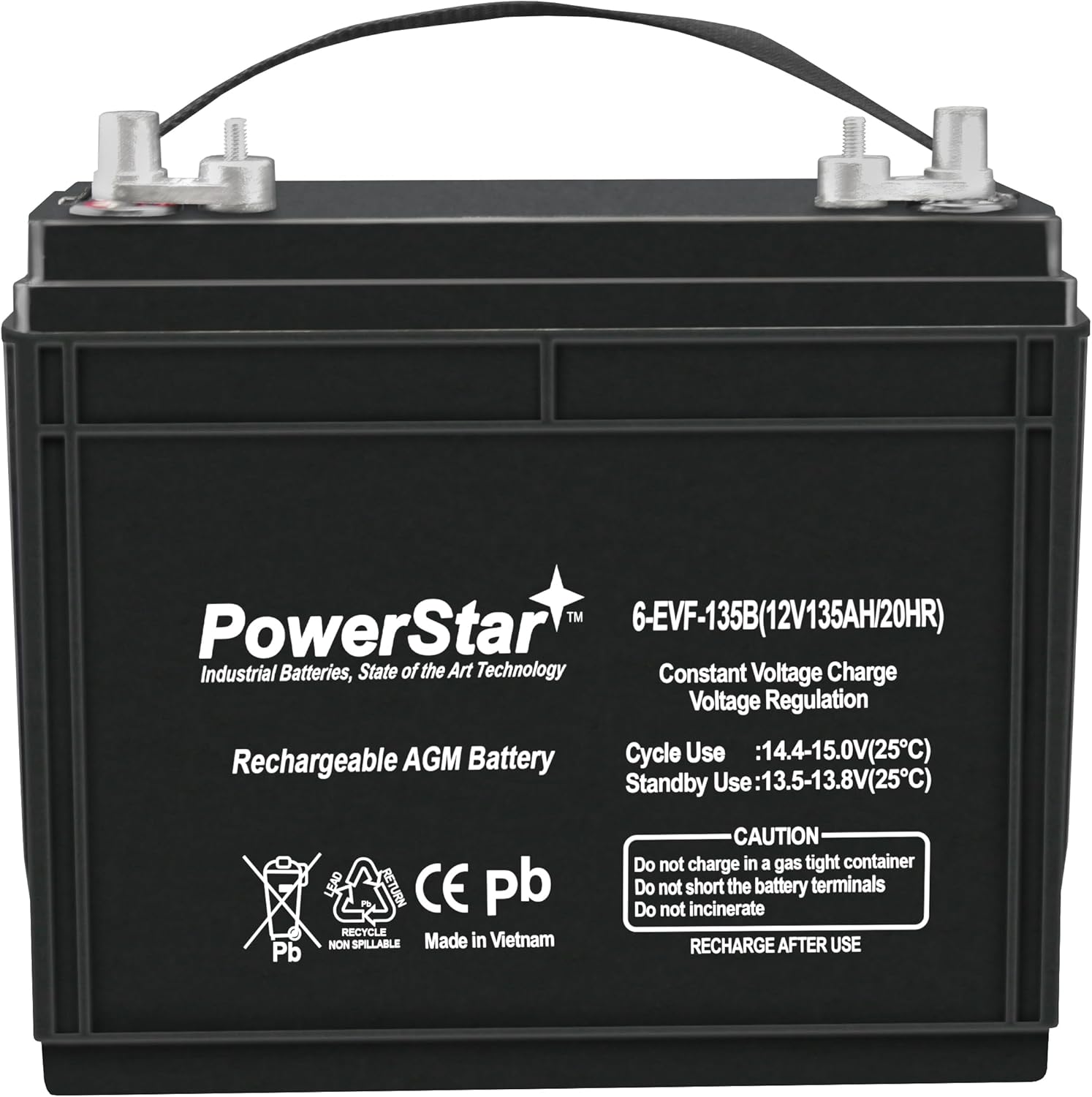 PowerStar Replacement for 12v 12 Volt Golf Cart Battery marine solar club car yamaha rv - 2 Pack