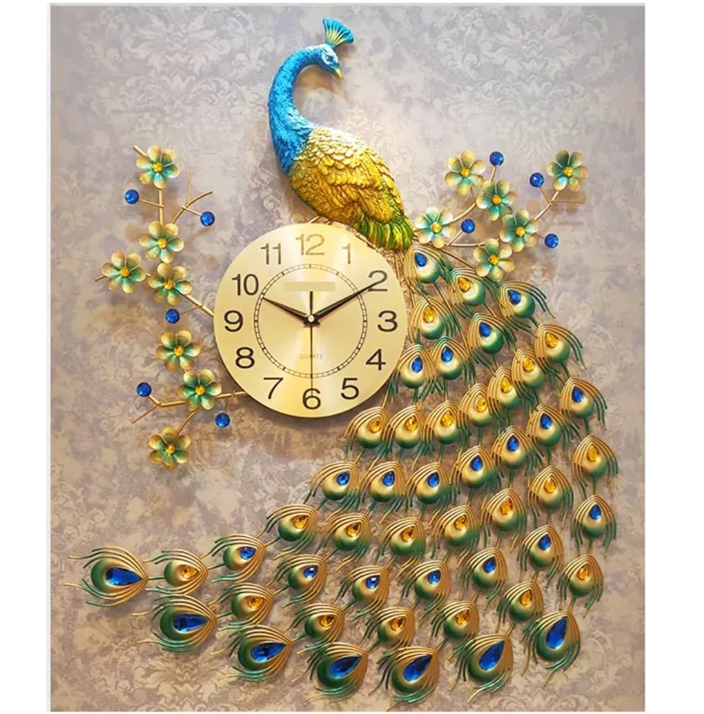 MYUYEE Farmhouse Vintage Clock ation Modern Art Ative Wall Clocks for Living Room for Bedroom Office,One Color-65 * 75cm