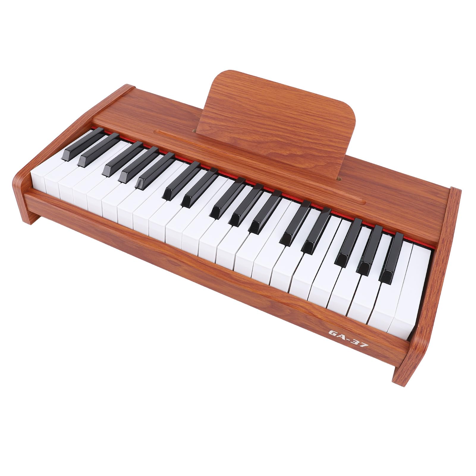 37 Keys Piano Keyboard 37 Key órgano Electrónico 3 Octavas Completas Compact Lightweight Imitation Diseño de Grano de Madera con 22 Cm Teclas Estándar para Niños Educación Musical