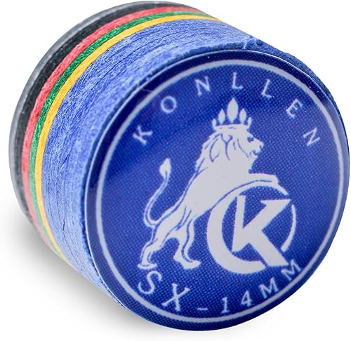 Miniatura 19 de KONLLEN Puntas de Taco de Piscina 9 Capas Arcoíris para Billar (Durezas SX/SS/S/M/MH/H) (Tamaño 11mm/14mm) Punta de Taco de Piscina con Junta H-azul