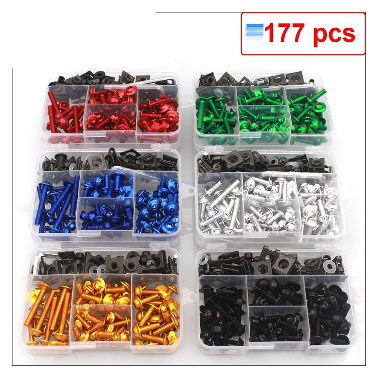 Kit Viti E Bulloni Per Carenatura Moto Honda CBF/CBR – 175 Pezzi In Alluminio