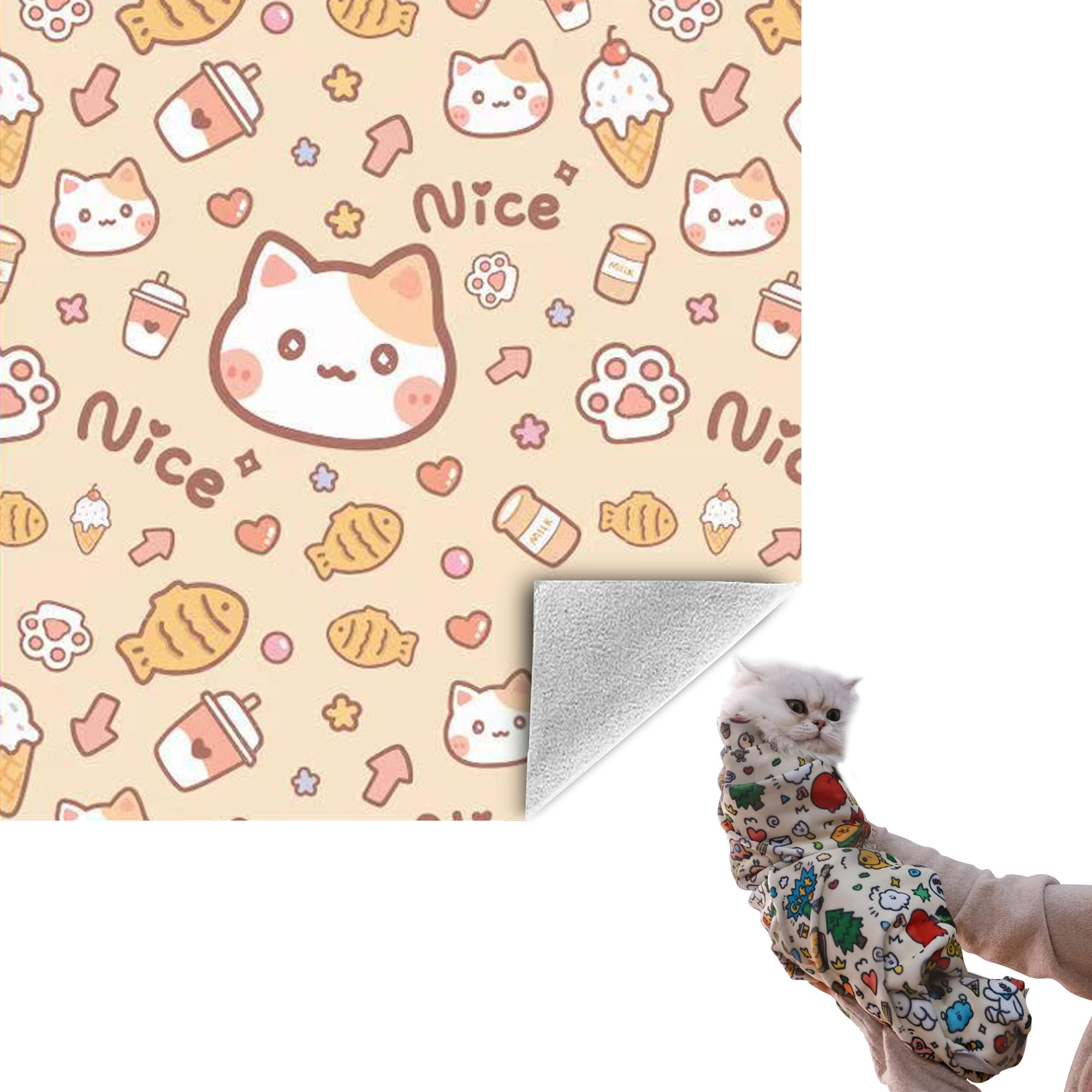 21.7" Cat Grooming Wrap Cat Wrap for Cutting Nails M(Within 6lbs)