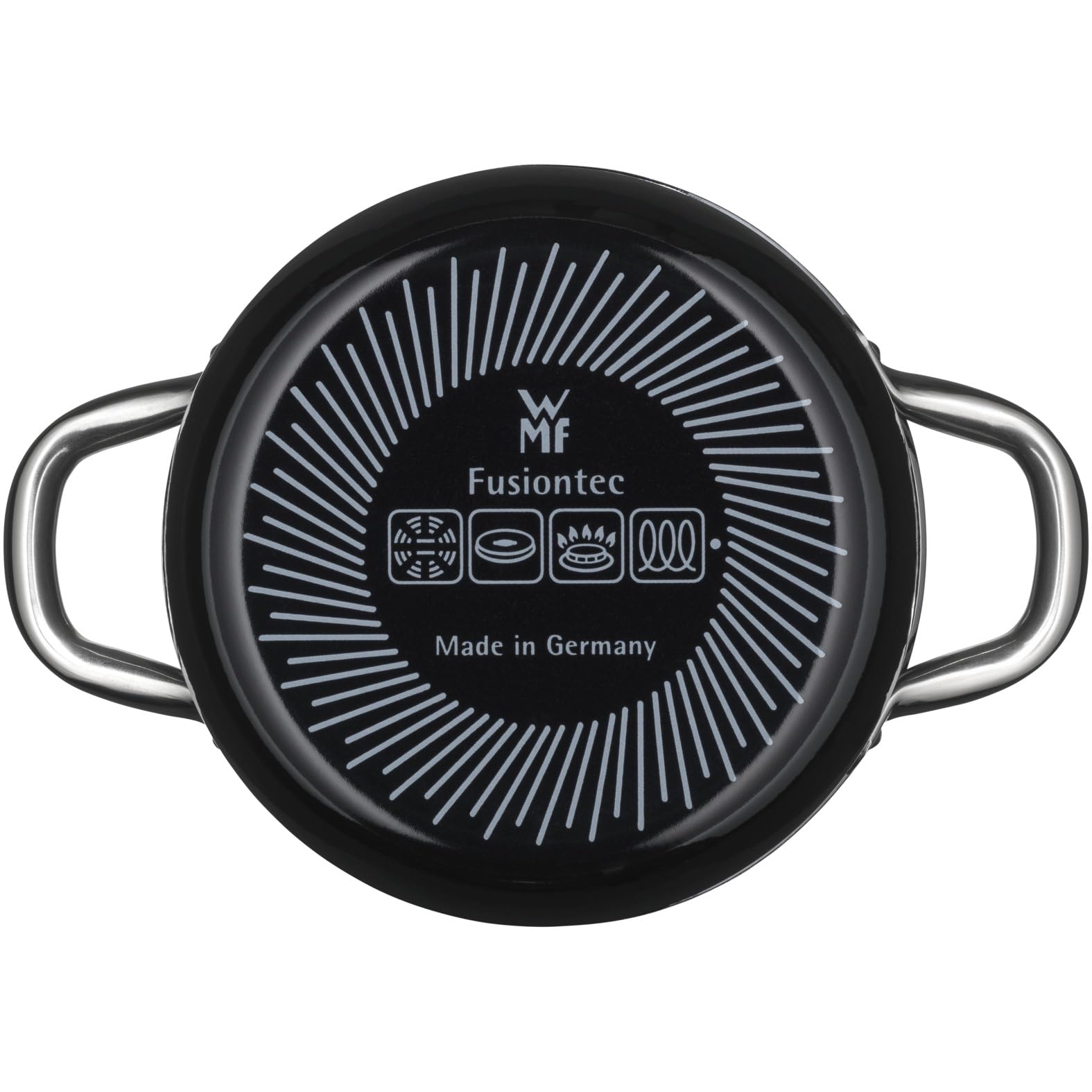 WMF Fusiontec Mineral Pro 0520025290 - Pentola con coperchio, 20 cm, resistente ai graffi, a induzione, adatta a tutti i piani cottura, Made in Germany, colore: Nero