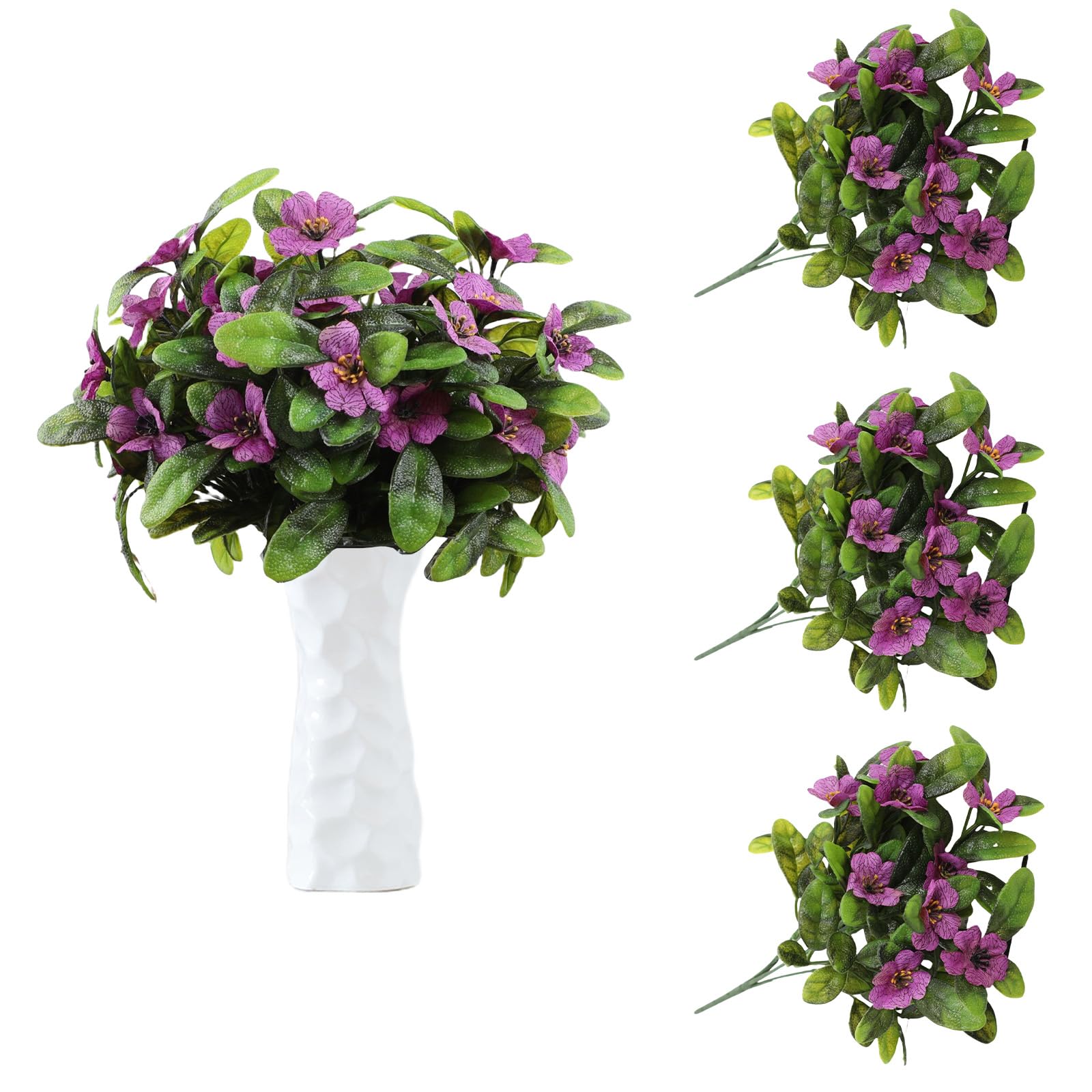astylishome Purple Artificial Flowers 32 cm Fake Flower for Decoration Simulation Bouquet for Outdoor Indoor Events Wedding Party Home Decoration Floral Arrangements 1517