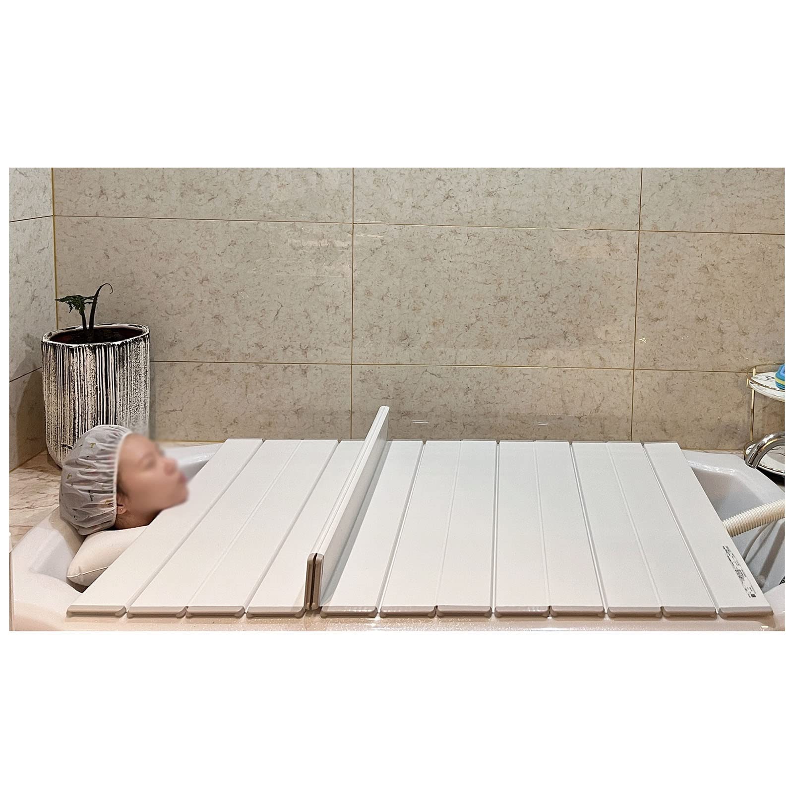 Wodoodporny składany pokrowiec na wannę o grubości 1 cm z polipropylenu do spa i kąpieli mlecznych Pyłoszczelna taca do kąpieli obsługuje 10 kg 140 cm x 80 cm i wygodna