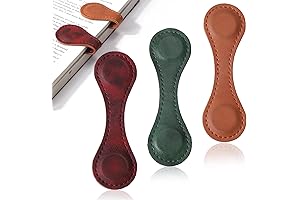 Palksky Magnetic Bookmark - 3 PCS Faux Leather Bookmark with Vintage Engraved...