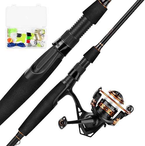 KastKing Brent Chapman - Combo de carrete y caña de pescar para baitcasting, Kits de aparejos a medida, Diseño pre-carreteado, Barras grafito IM6 de