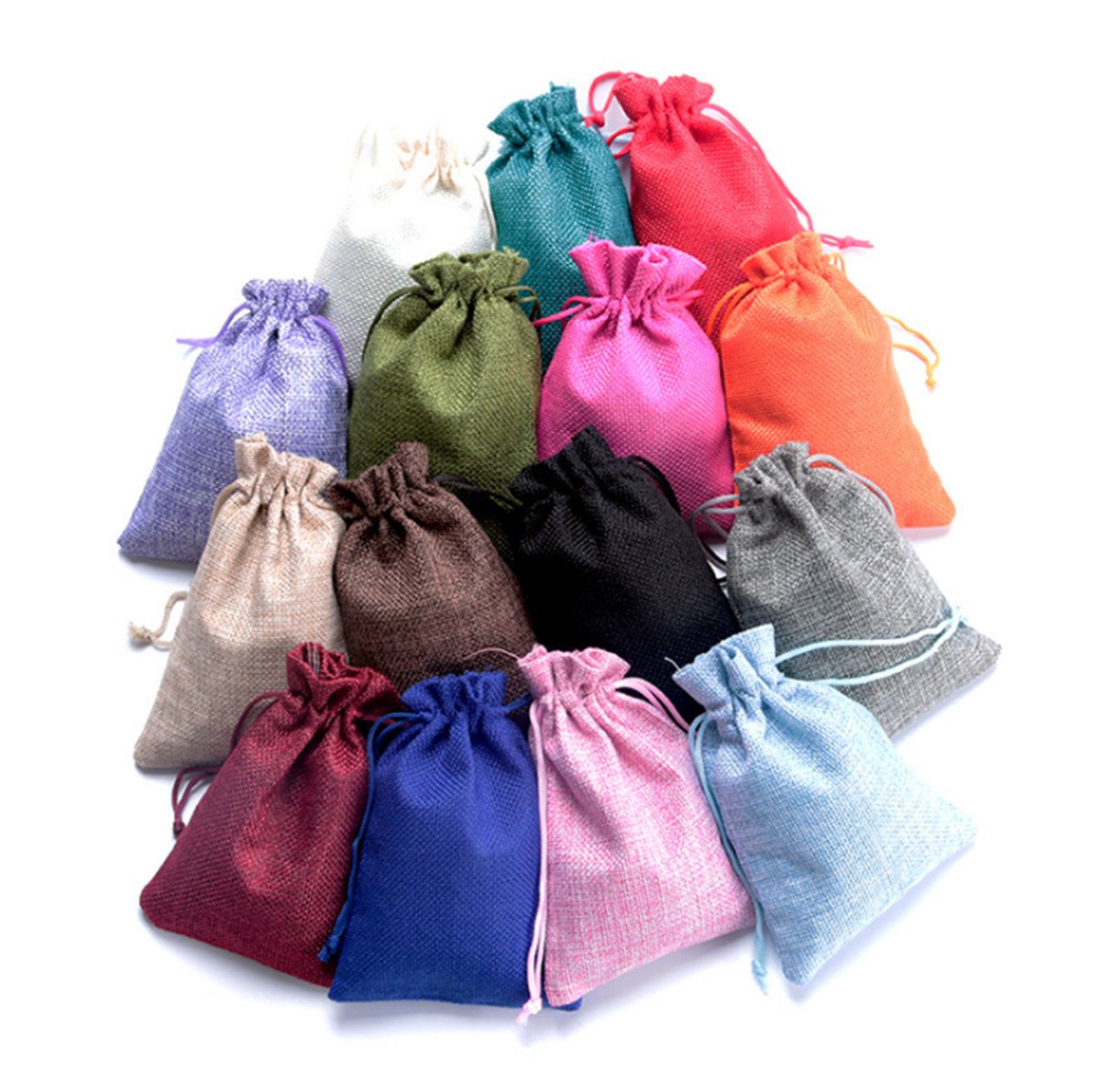 WedDecor Lot De 50 Sacs En Toile De Jute Réutilisables Avec Cordon De