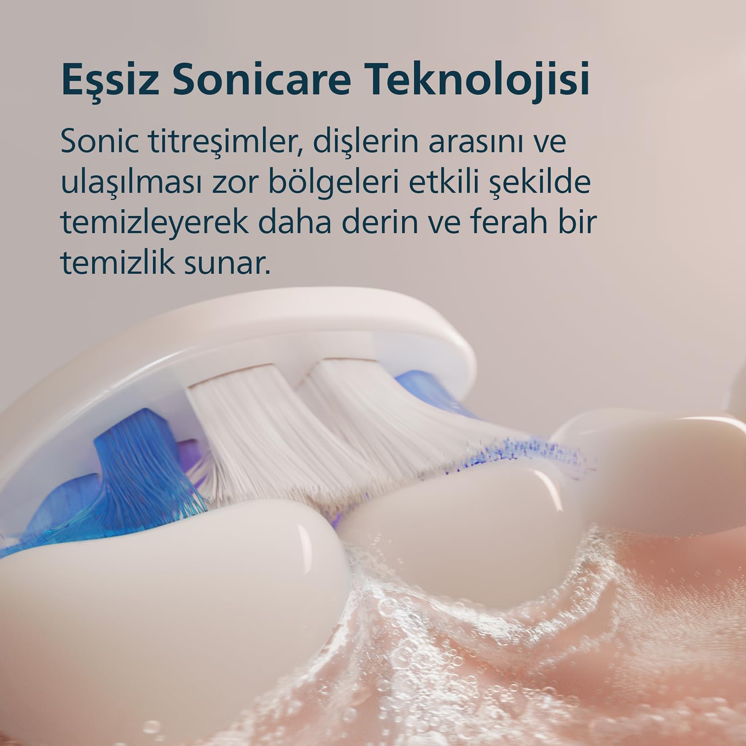 Philips Sonicare 6100 HX7400/06 Cepillo de dientes eléctrico, 62000 movimientos/min, 2 modos, 3 niveles de intensidad, temporizador, recordatorio BrushSync, alerta de presión, 1 cabeza, blanco