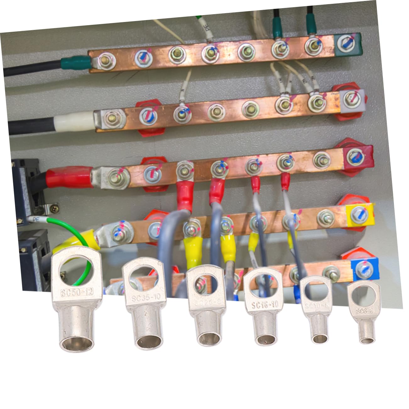 Anneome Connecteurs de Borne Annulaire Tubulaire Cosses Électriques Robustes Extrémités Fermées en Cuivre Nu 120pcs pour Câbles de Batterie, pour Installations Extérieures